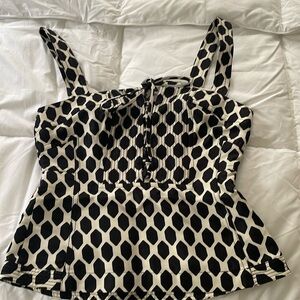 DVF Corset Tie Front Top
